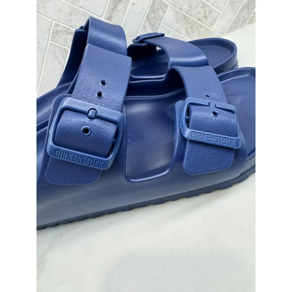 Birkenstock Arizona Essentials EVA Sandals Mens 10 43 Navy Blue Slip On Slides